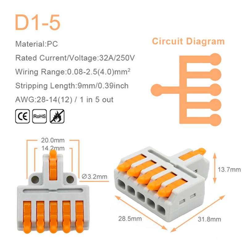 Mini Quick Wire Conductor Conn - Push Fit Connector recensie en prijs