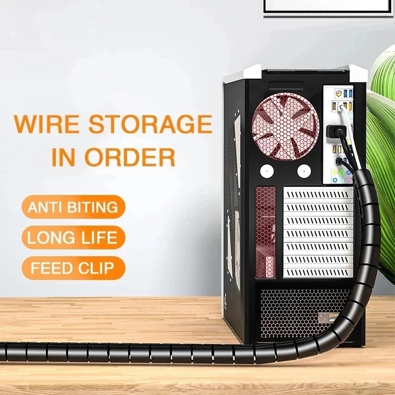 1/2M Flexible Spiral Cable Org - Plastic Pipe Clip recensie en prijs
