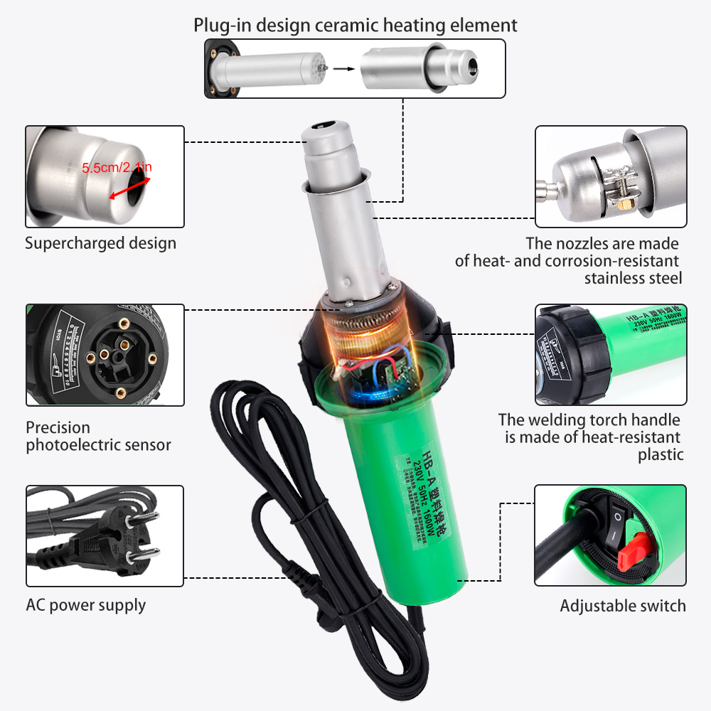 220V 1600W Plastic Welding Gun - Pipe Freeze Spray recensie en prijs