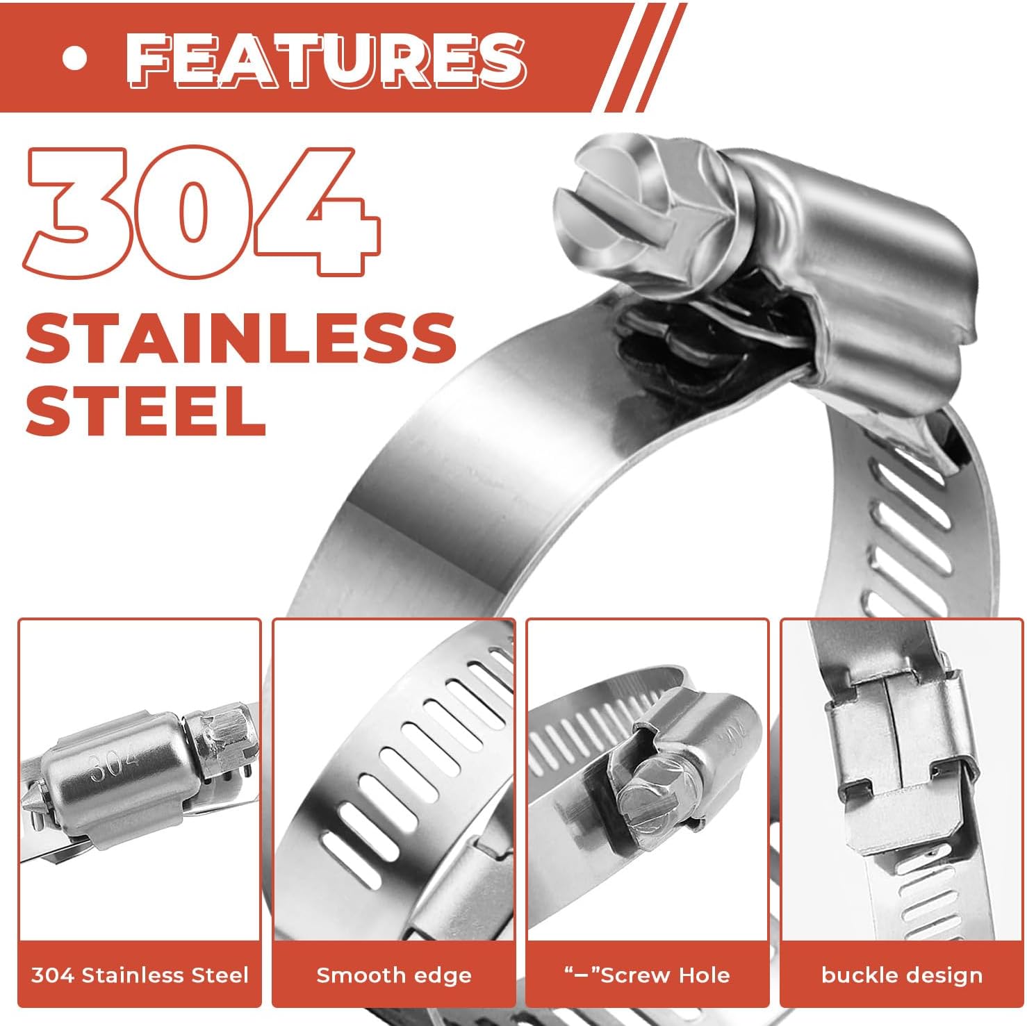 20PCS 304 Stainless Steel Hose - Drain Pipe Clip recensie en prijs