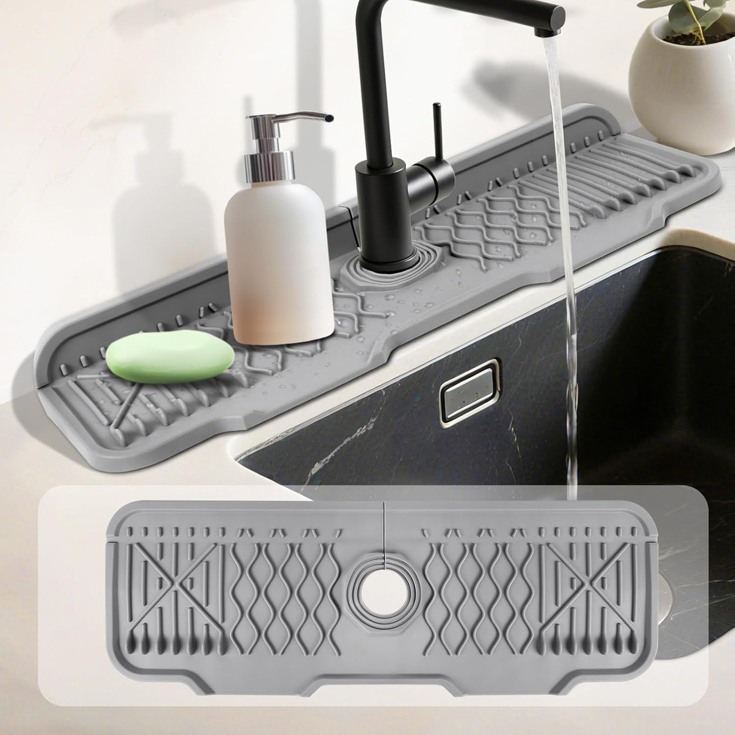Kitchen sink splash guard, sil - Silicone Tap Washer recensie en prijs