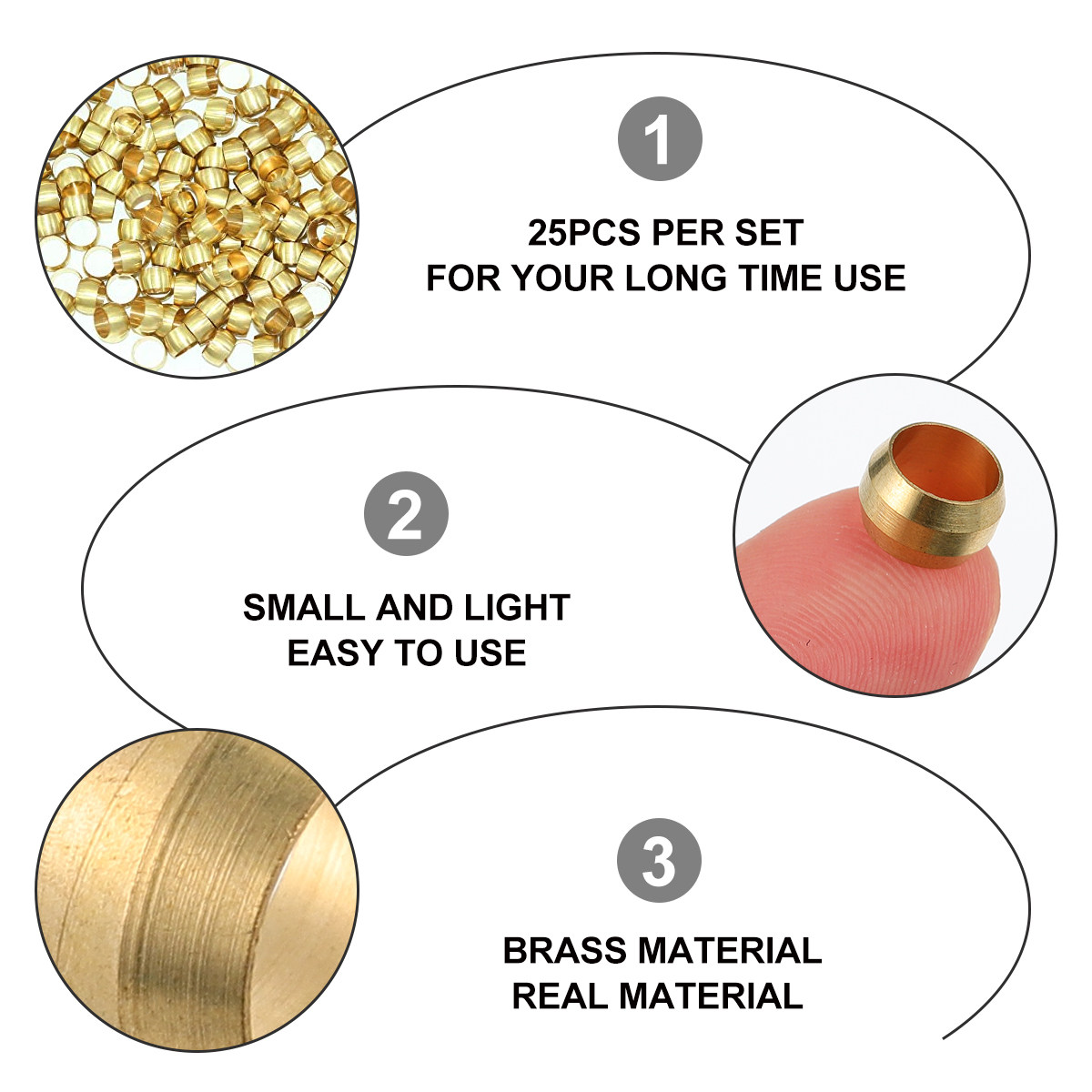 25Pcs Brass Tubing Bushings 4M - Compression Fitting Brass recensie en prijs