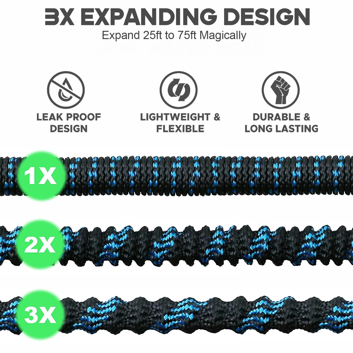 Expandable Garden Hose 75 ft W - Flexible Hose Braided recensie en prijs