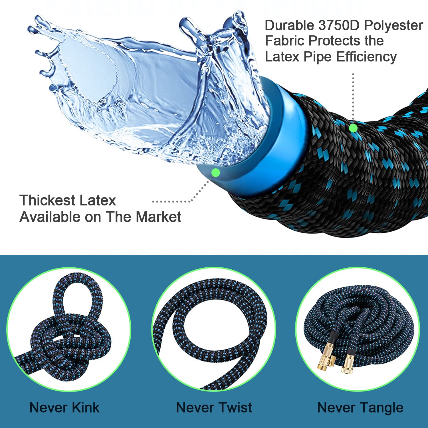 Expandable Garden Hose 75 ft W - Flexible Hose Braided recensie en prijs