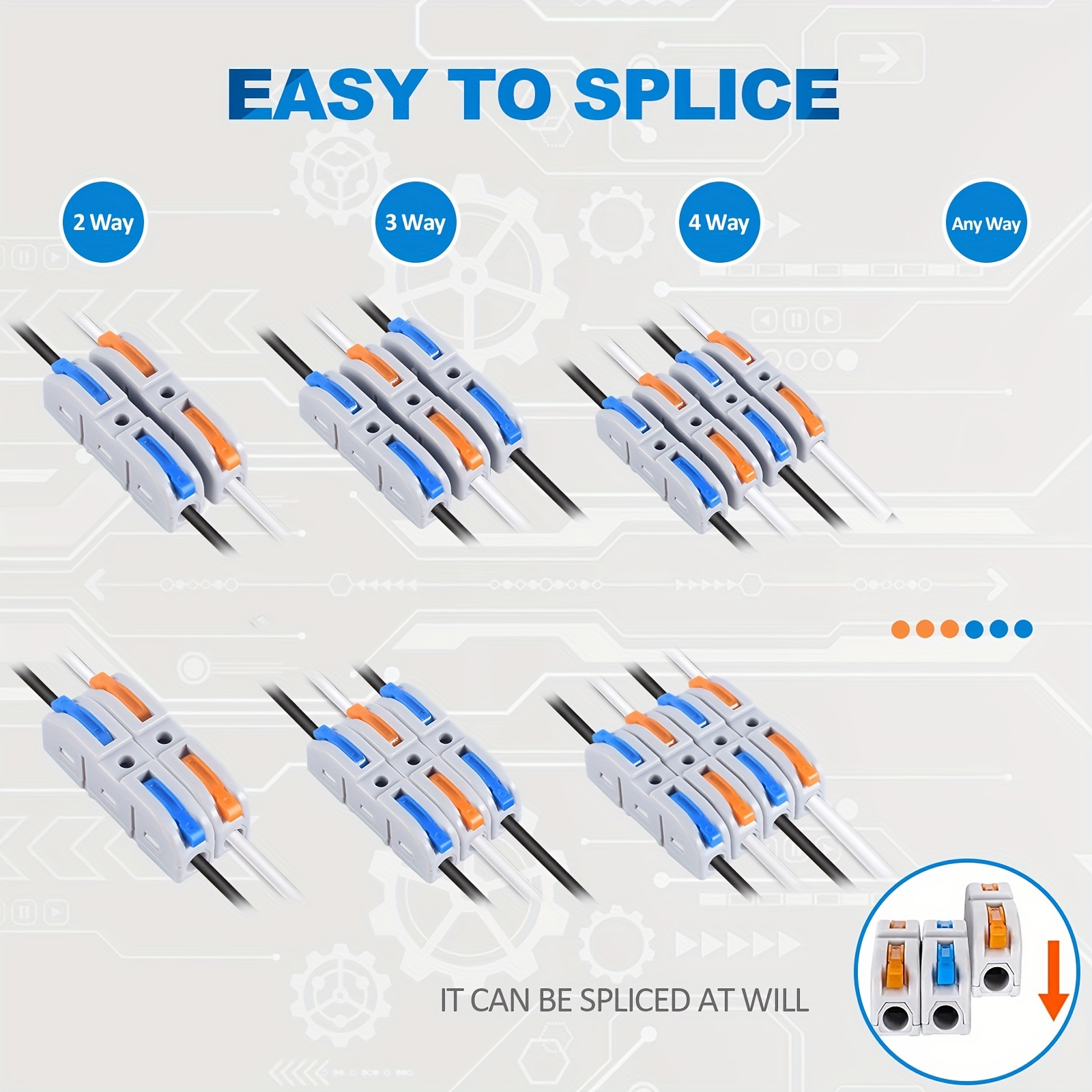 Lever Wire Connectors, 10pcs/6 - Push Fit Connector recensie en prijs
