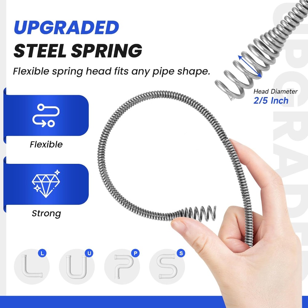 25FT Drain Snake with Drill Ad - Drain Snake Flexible recensie en prijs