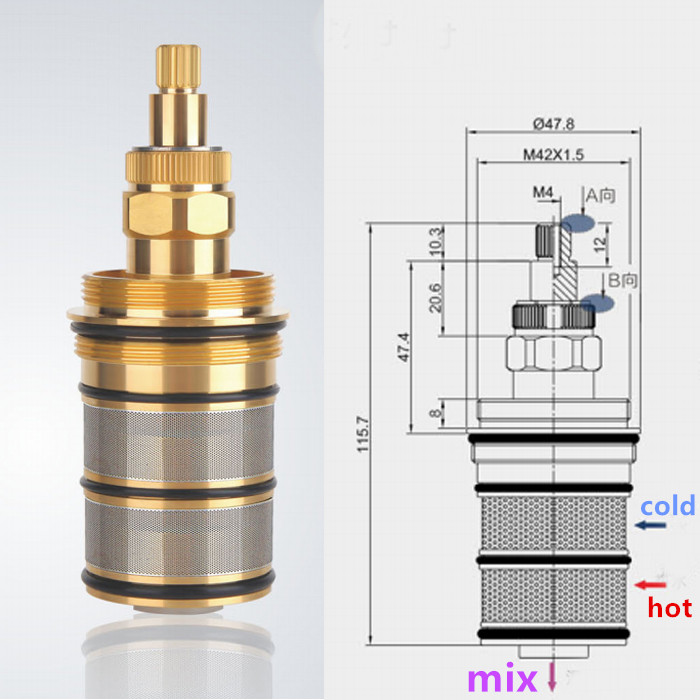 Brass Bath Shower Thermostatic - Shower Valve Cartridge recensie en prijs